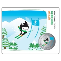 2010 Canada 50-cent Olympic Mascot Collector Card - Alpine Skiing