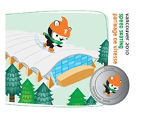 2010 Canada 50-cent Olympic Mascot Collector Card - Speed Skating
