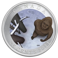 2011 25-cent Canadian Mythical Creatures - Sasquatch