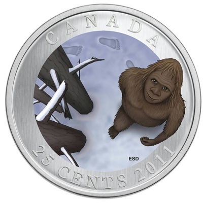2011 25-cent Canadian Mythical Creatures - Sasquatch