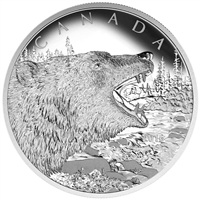 2016 Canada $125 Roaring Grizzly Bear 1/2 Kilo Fine Silver (TAX Exempt)