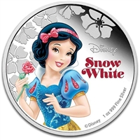 2015 Niue $2 Disney Princesses - Snow White Proof Silver (No Tax) scratched capsule
