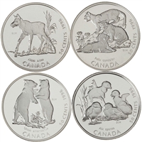 1996 Canada 50-cent Little Wild Ones Sterling Silver 4-coin Set