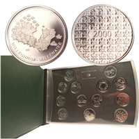 2000 Canada Specimen Millennium 25-cents Set w/ Medallion (outer box scuffed)