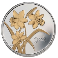 2003 50-cent Canadian Floral - Golden Daffodil (#2) Sterling Silver