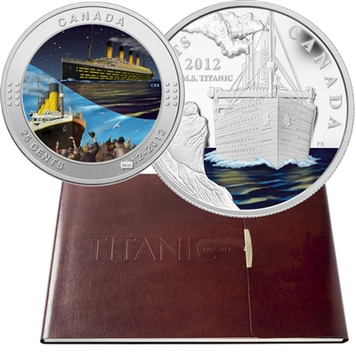 2012 Canada Titanic 2-Coin & Stamp Collector's Set (1912-2012) worn outer sleeve