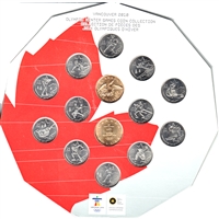 2007-2010 Olympic Vancouver 14-coin Hexagon Shaped Collector Board
