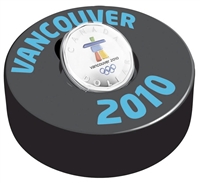 2010 Canada Olympic $1 Lucky Loon Puck - Inukshuk (Scuffed Package)