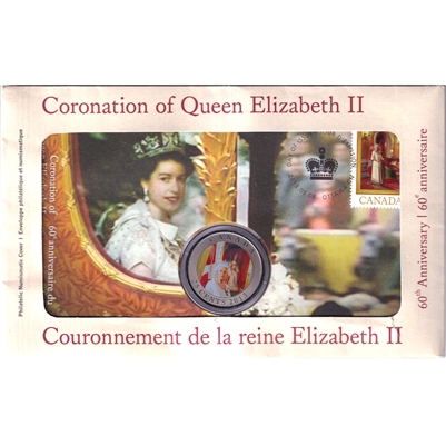 2013 Canada 25-Cents Coronation of Queen Elizabeth II First Day Cover