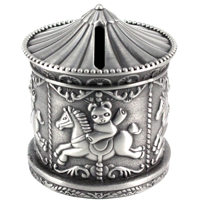 Money Bank: Metal Carousel. Your head will spin while your savings grow!