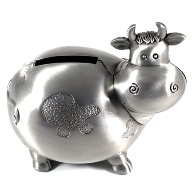 Money bank: Metal Cow. Let this Cash Cow help you save your change!