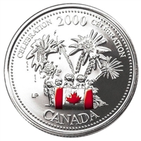 2000 Coloured Canada Day 25-cents - Celebration