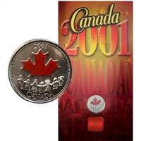 2001 Canada Day Coloured 25 Cents - Spirit