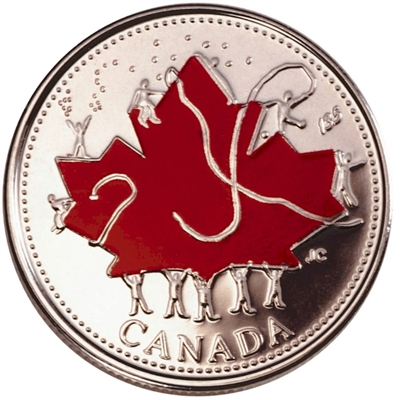 2002 Canada Day Coloured 25-cents