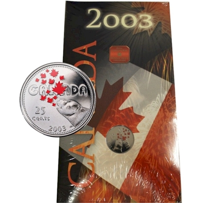 2003 Canada Day Coloured 25 Cents - Polar Bear