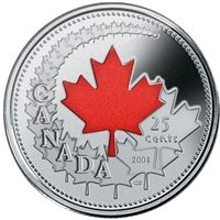 2004 Canada Day Coloured 25 Cents