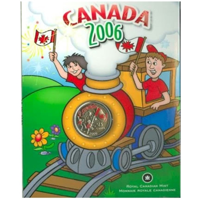 2006 Canada Day Coloured 25 Cents & Kid's Activity Set