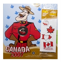 2007 Canada Day Coloured 25 Cents & Kids' Activity Set