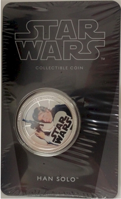 2011 Niue $1 Star Wars - Han Solo Silver Plated Coin in Card