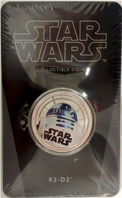2011 Niue $1 Star Wars - R2-D2 Silver Plated Coin in Card