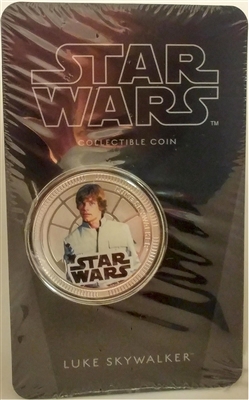 2011 Niue $1 Star Wars - Luke Skywalker Silver Plated Coin in Card