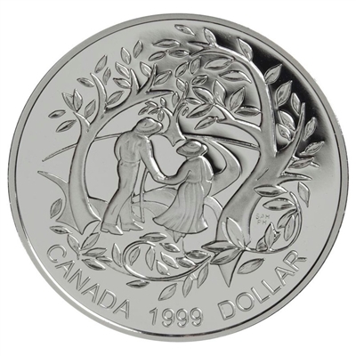 1999 Canada Intl. Year of Older Persons Proof Sterling Silver Dollar