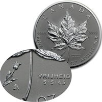 2005 Canada Privy Mark Tulip 1oz. Silver Maple Leaf (TAX Exempt)