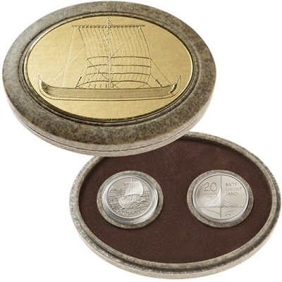 1999 Canada $5 The Viking Settlement Cupronickel 2-Coin Set (Sleeve May Be Worn)