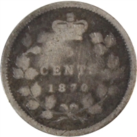 1870 Narrow Rim Canada 5-cents About Good (AG-3)