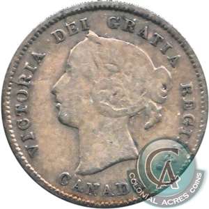 1870 Wide Rim Canada 5-cents VG-F (VG-10)