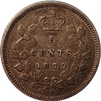 1872H Canada 5-cents VF-EF (VF-30) $