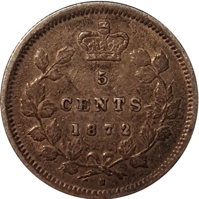 1872H Canada 5-cents VF-EF (VF-30) $