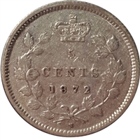 1872H Canada 5-cents Extra Fine (EF-40) $