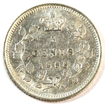 1896 Canada 5-cents AU-UNC (AU-55) $