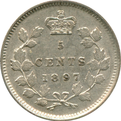 1897 Canada 5-cents EF-AU (EF-45) $