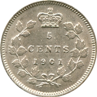 1901 Canada 5-cents AU-UNC (AU-55) $
