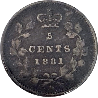 1881H Canada 5-cents VF-EF (VF-30) $