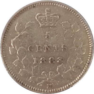 1883H Canada 5-cents Very Fine (VF-20) $