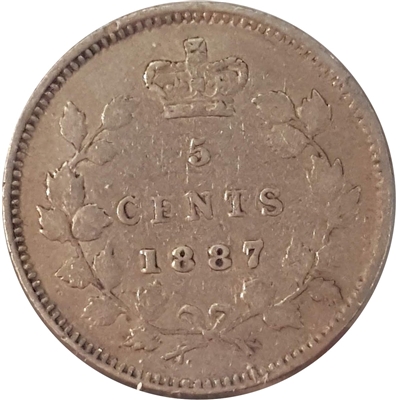 1887 Canada 5-cents Very Fine (VF-20) $