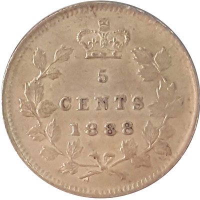 1888 Canada 5-cents AU-UNC (AU-55) $