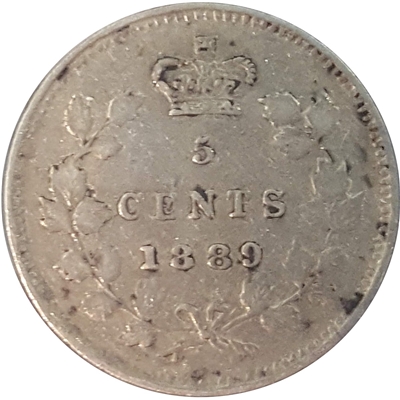 1889 Canada 5-cents VF-EF (VF-30) $