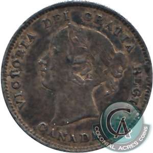 1891 Obv. 2 Canada 5-cents VF-EF (VF-30)