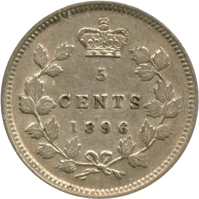 1896 Canada 5-cents EF-AU (EF-45) $