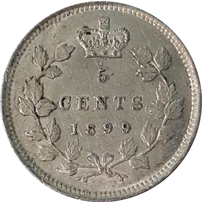 1899 Canada 5-cents AU-UNC (AU-55) $