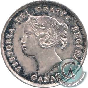 1900 Oval 0's Canada 5-cents EF-AU (EF-45) $