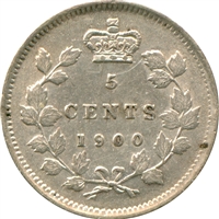 1900 Oval 0's Canada 5-cents AU-UNC (AU-55) $