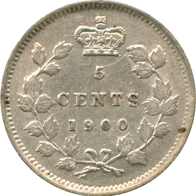 1900 Oval 0's Canada 5-cents AU-UNC (AU-55) $