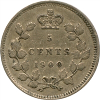 1900 Round 0's Canada 5-cents VF-EF (VF-30) $
