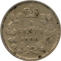 1900 Round 0's Canada 5-cents F-VF (F-15) $