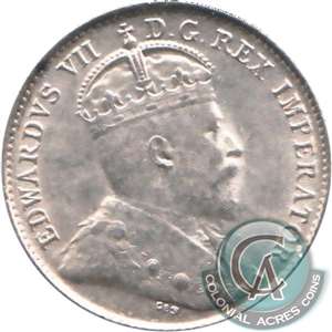 1902H Large H Canada 5-cents UNC+ (MS-62) $